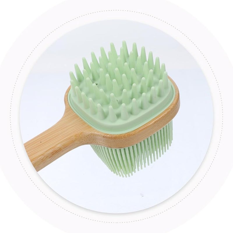 Soft Dual Sided Silicone Back Scrubber With Long Handle And Hanging Rope - Image 4